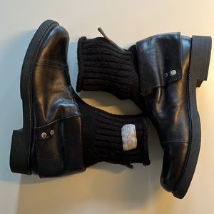 Mens Energie Leather Sock Boot